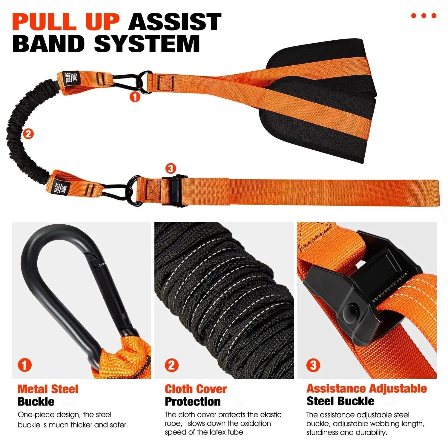 Pull-Up Assistance Bands – Heavy-Duty Resistance Bands for Arms, Back, Shoulders & Core