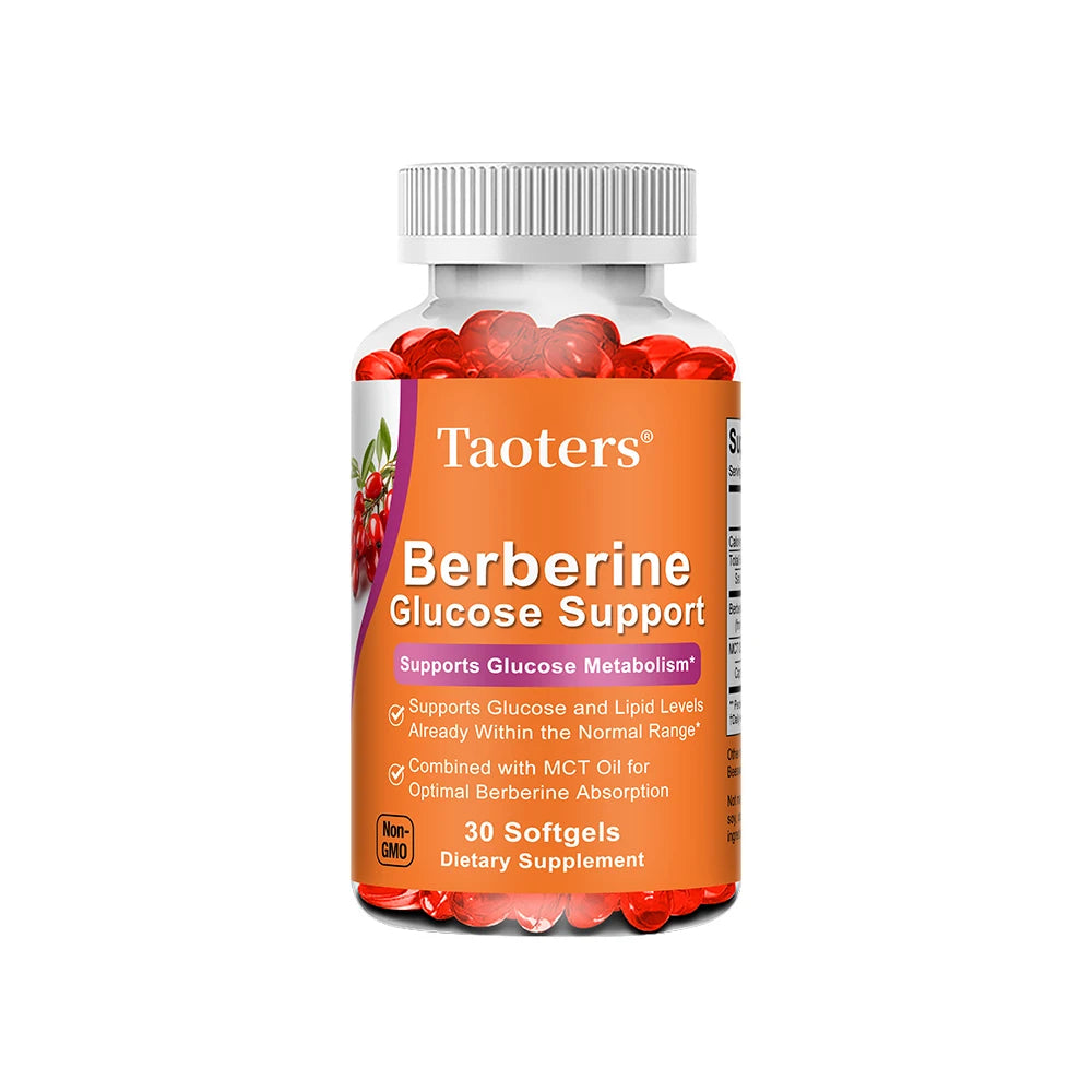 Berberine HCl Capsules – Supports Glucose Balance, Bone & Heart Health, Metabolism, and Immunity with MCT Oil