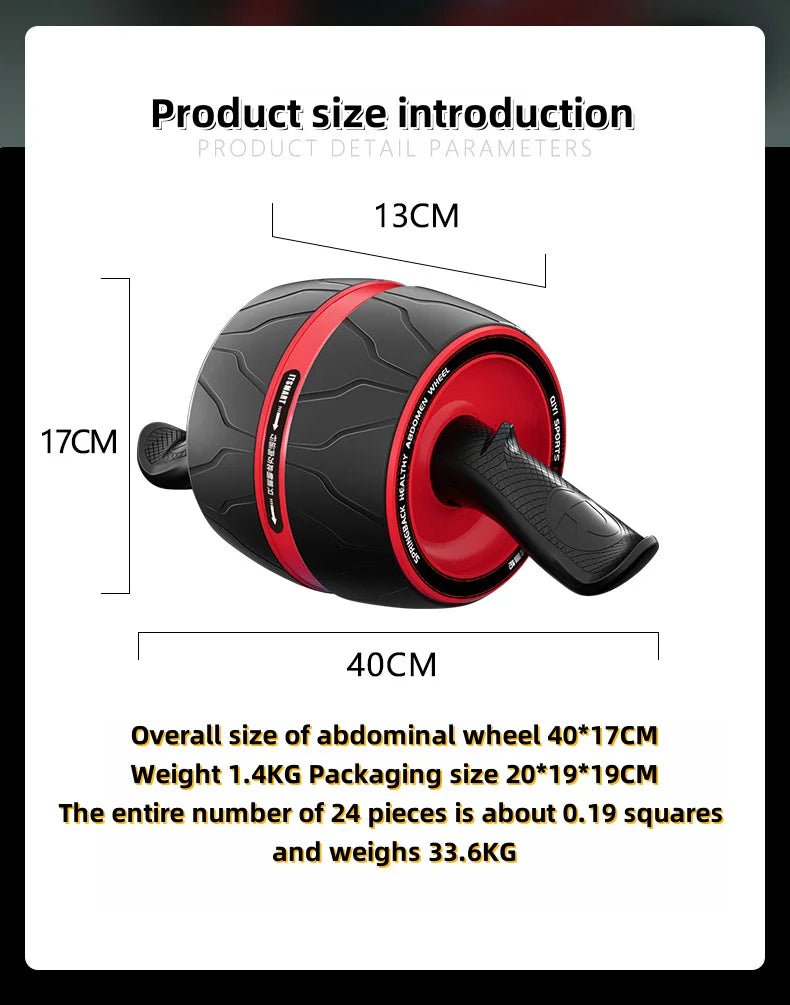 Abdomen Sports Roller with Knee Pad – Non-Slip, Anti-Collision Wheel & Ergonomic Grip