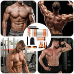 Workout Bar Fitness Resistance Bands Set Pilates Yoga Pull Rope Exercise Training Expander Strength Training Home Bodybuilding