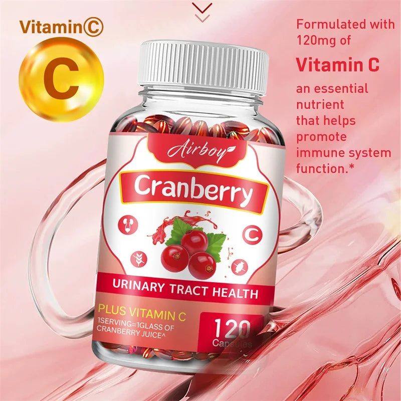 Cranberry Capsules – Supports Urinary Tract Health, Bladder Function, and Provides Antioxidant