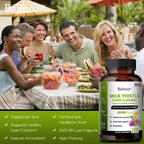 Milk Thistle Extract Capsules with Dandelion for A Detox Cleansing Liver Support and Repair Formula Help Digestion Non-GMO
