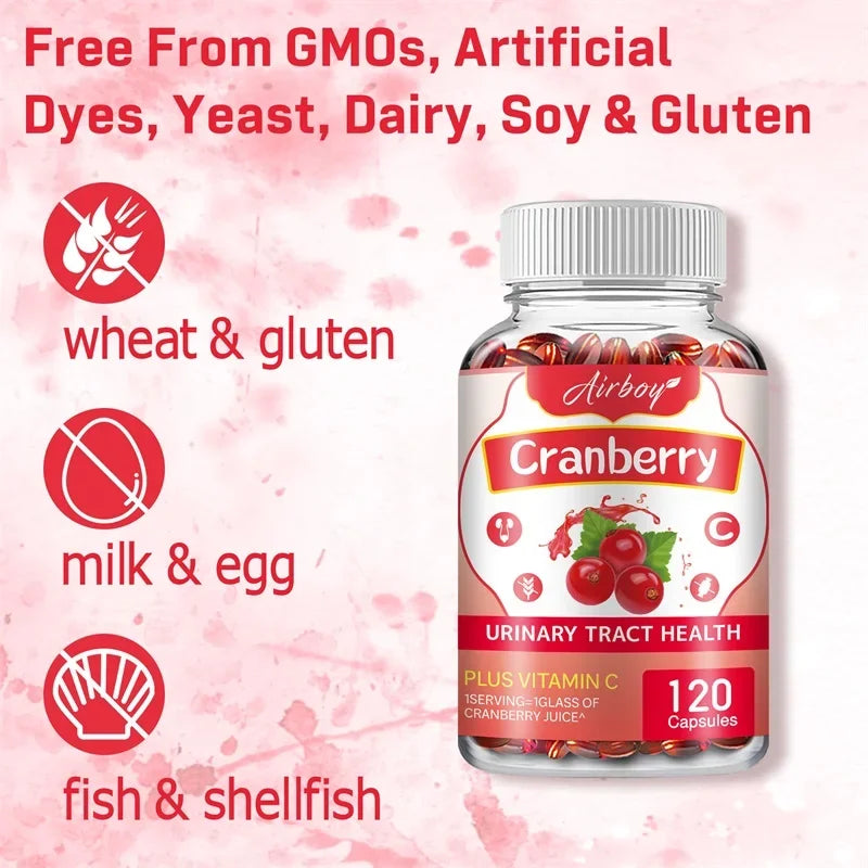 Cranberry Capsules – Supports Urinary Tract Health, Bladder Function, and Provides Antioxidant