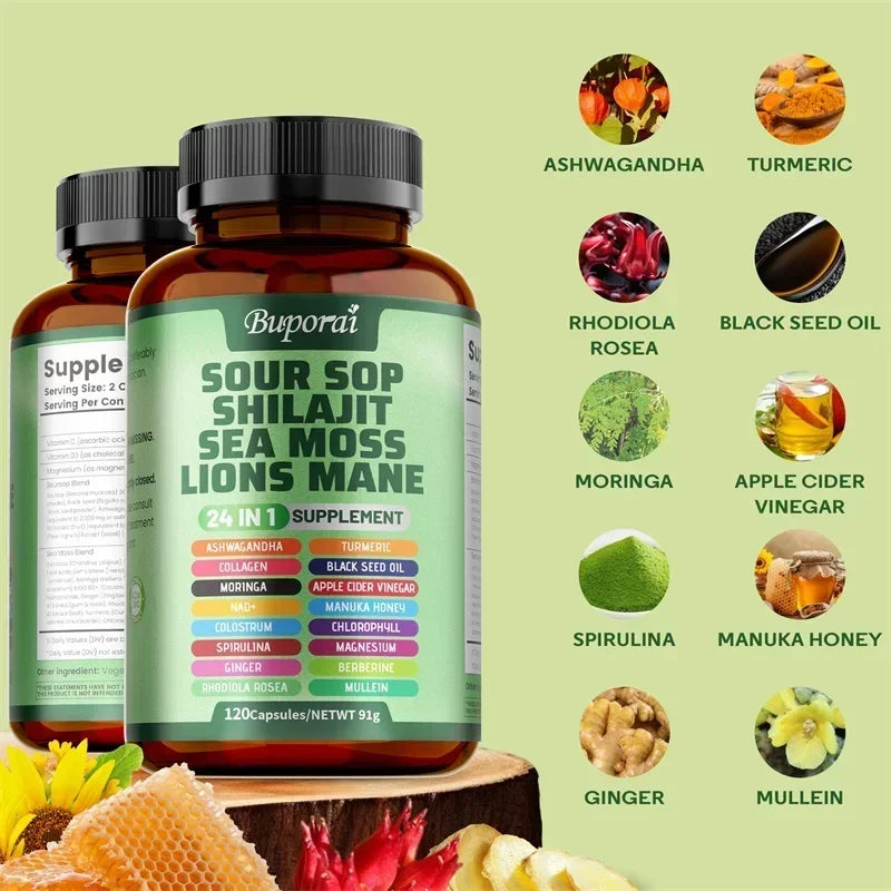 Soursop 24-in-1 Supplement – Skin Health, Energy, Immunity & Digestive Support