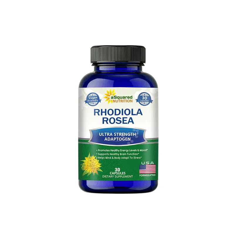 Rhodiola Rosea with Black Pepper Supplement - Relieves Stress, Improves Mood, Increases Focus & Energy, Supports Brain Function