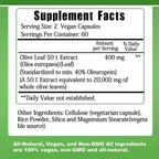 Olive Leaf Extract – Cardiovascular Health & Immune Support, Antioxidant - 40% Oleuropein