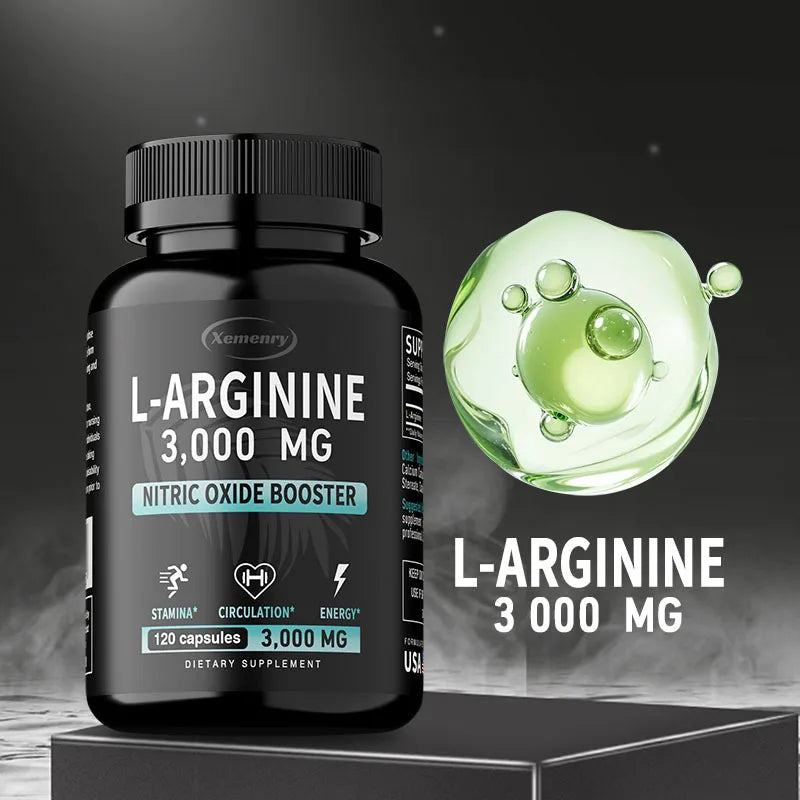 L-Arginine - Supports Muscle Growth, Promotes Blood Circulation, and Enhances Immunity, Improves Endurance and Performance