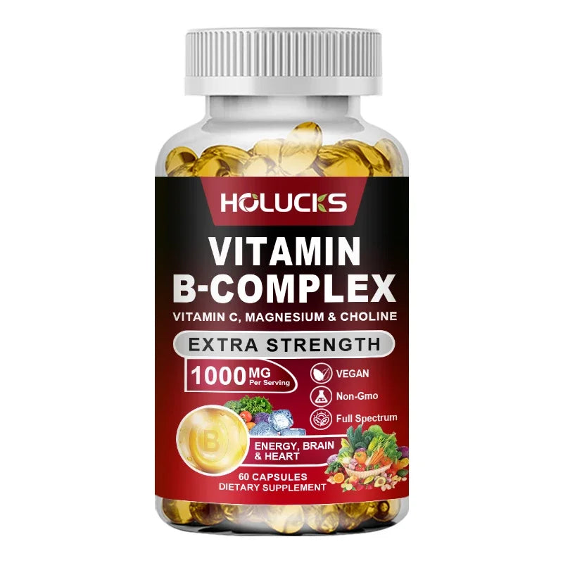 Vitamin B Complex Supplement with Vitamin C & Inositol – Energy, Metabolism, Brain & Heart Health