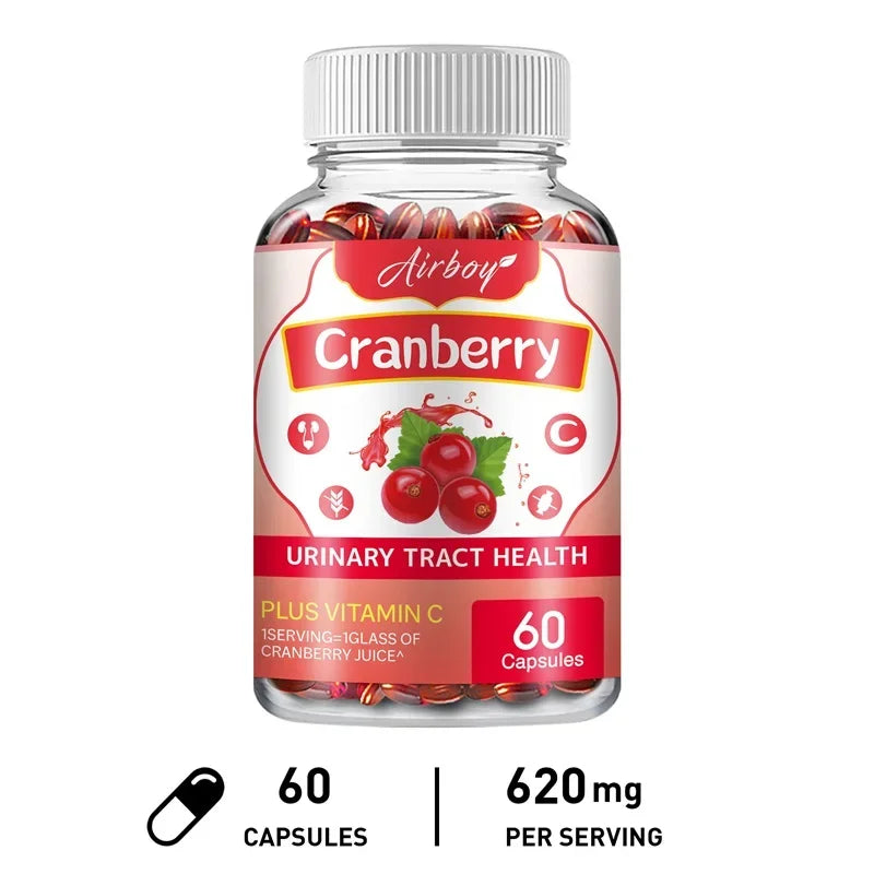 Cranberry Capsules – Supports Urinary Tract Health, Bladder Function, and Provides Antioxidant