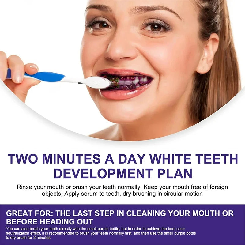 Toothpaste - 5D Teeth Whitening – Color Correction with V34 Purple Dye for Brighter, Whiter Teeth & Fresh Breath