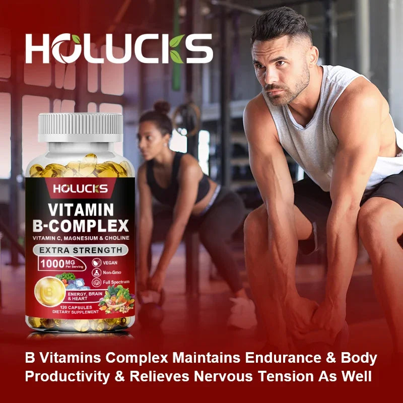 Vitamin B Complex Supplement with Vitamin C & Inositol – Energy, Metabolism, Brain & Heart Health