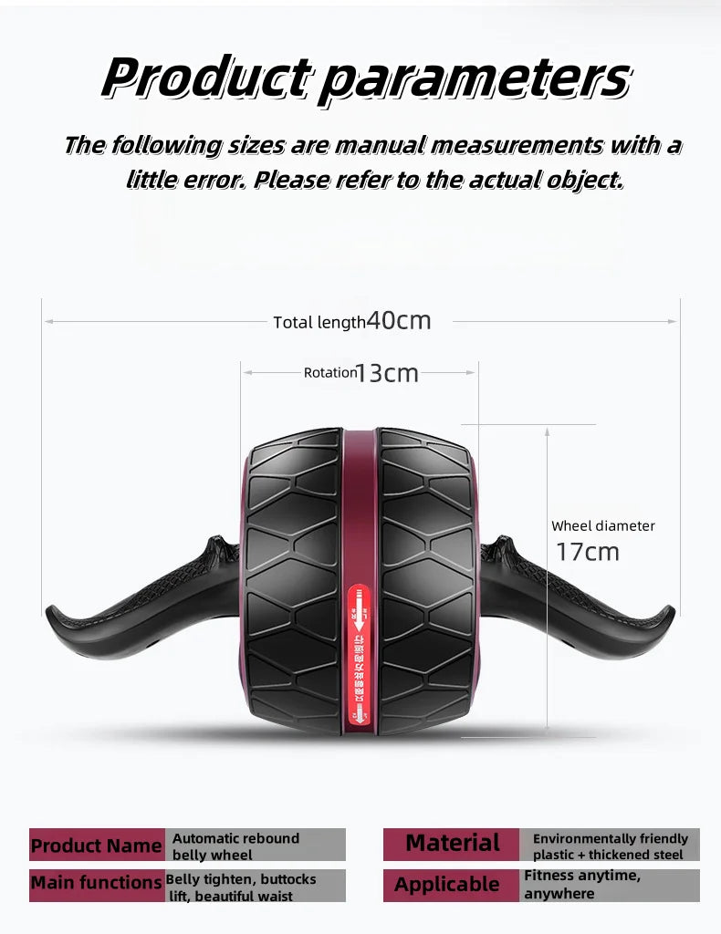 Abdomen Sports Roller with Knee Pad – Non-Slip, Anti-Collision Wheel & Ergonomic Grip